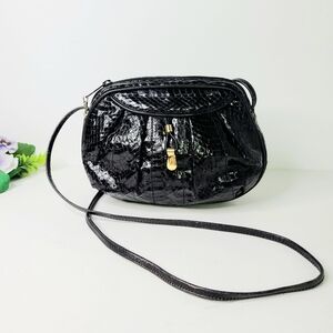 Pierre Cardin Snakeskin Genuine Leather Vintage Crossbody Shoulder Bag